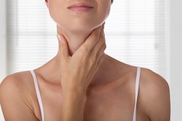 woman with smooth neck after KYBELLA injections